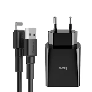 شارژر دیواری باسئوس مدل Speed Mini به همراه کابل تبدیل لایتنینگ