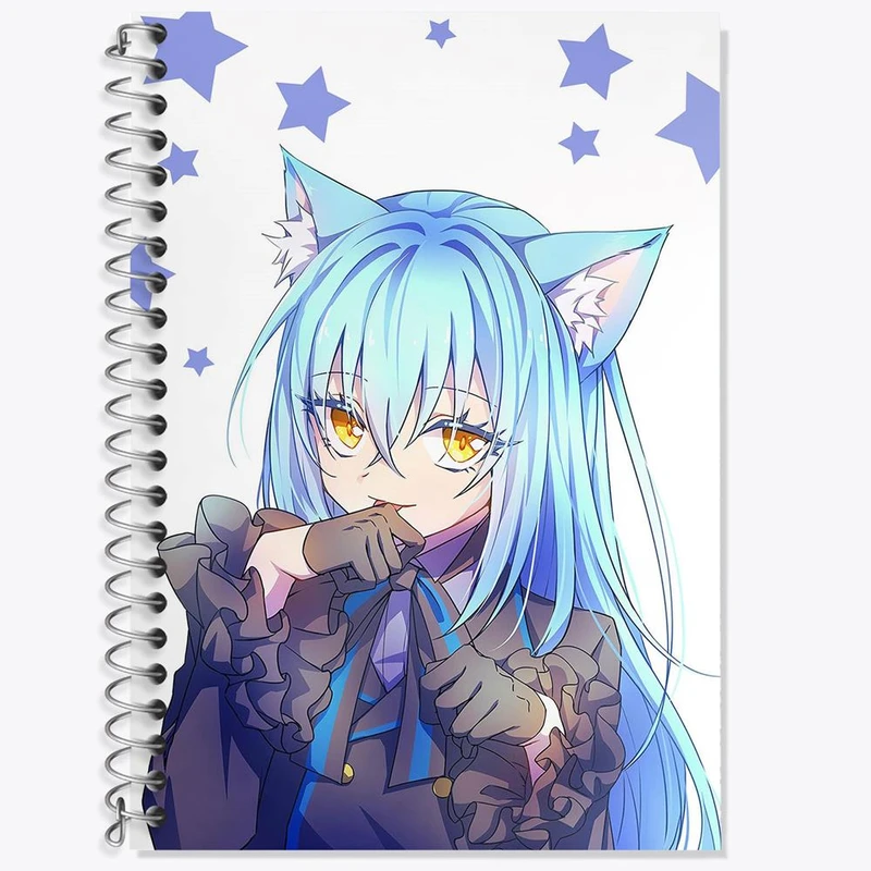 دفتر زبان 50 برگ خندالو مدل سه خط طرح ریمورو تمپست انیمه اسلایم کد 15600