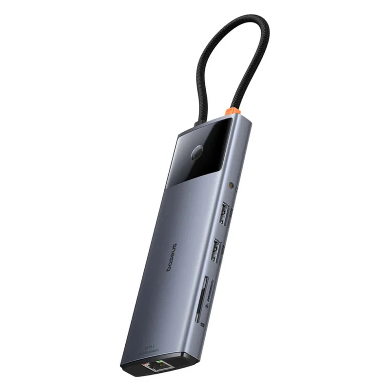 هاب 10 پورت USB-C بیسوس مدل Metal Gleam Series II هاب 10 پورت USB-C بیسوس مدل Metal Gleam Series II