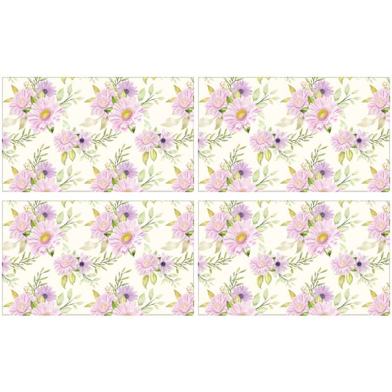 زیربشقابی مدل گلدار کد F2ZI1006 مجموعه 4 عددی