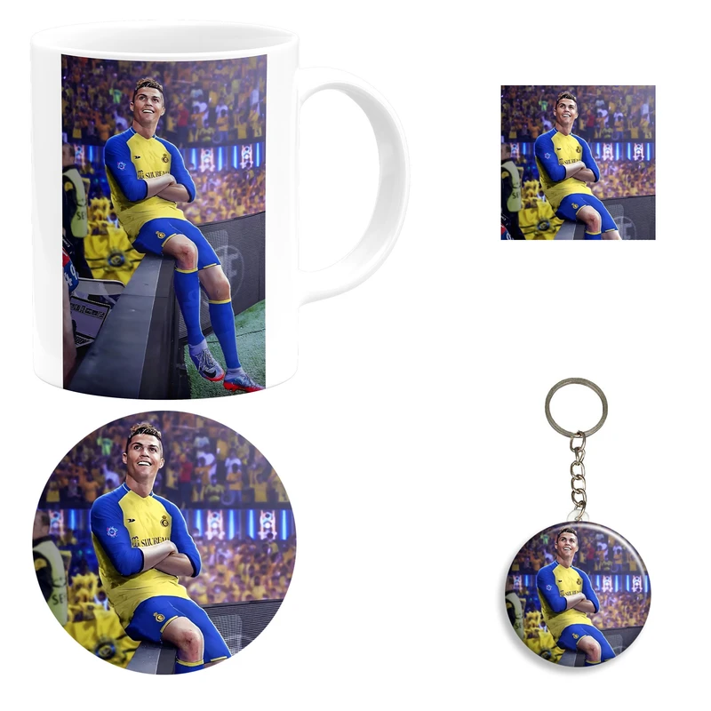 ست هدیه ماگ مدل رونالدو طرح Cristiano Ronaldo کد B4