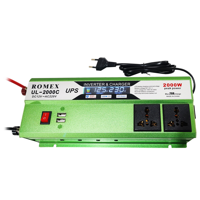 اینورتر شارژر شبه سینوسی رومکس مدل UL-2000C با ظرفیت 2000 وات