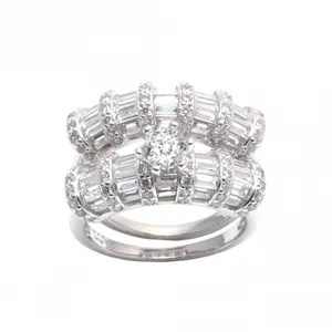 انگشتر نقره زنانه مدل GTA-268 مجموعه 2 عددی