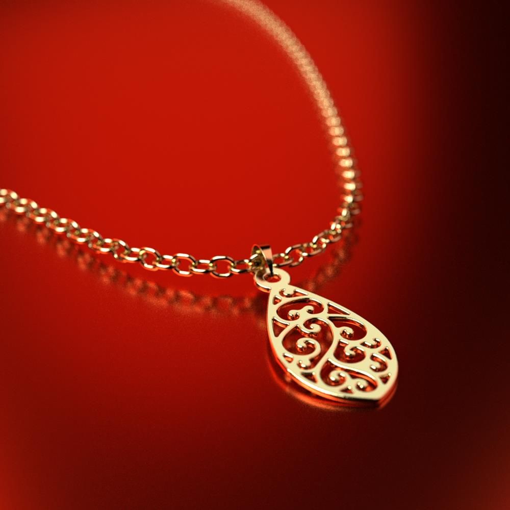 آویز گردنبند طلا 18 عیار زنانه مدوپد مدل اسلیمی کد PA1-12756 -  - 3
