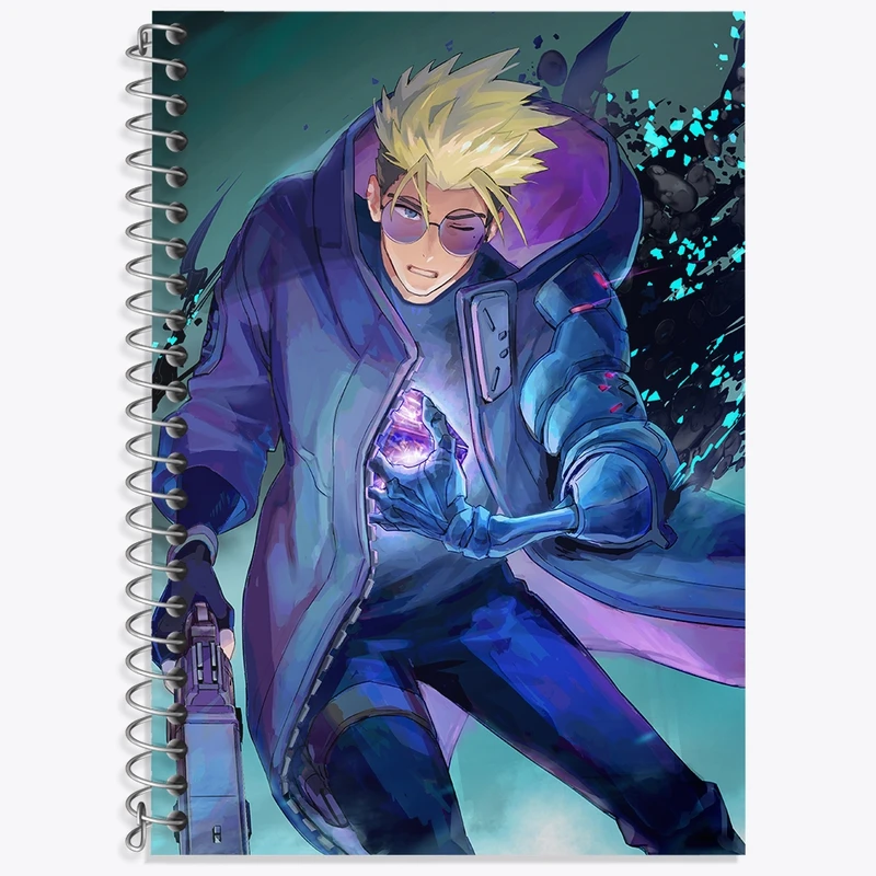 دفتر زبان 50 برگ خندالو مدل دو خط طرح وش انیمه تریگان (Trigun) کد 36212