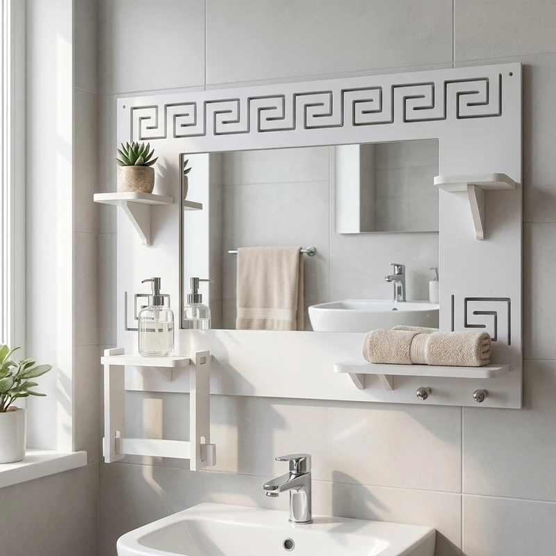  آینه سرویس بهداشتی خونه خاص مدل Versace