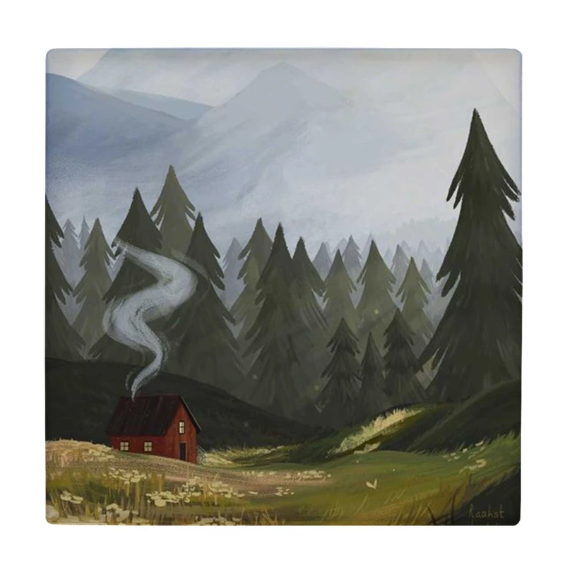  زیر لیوانی طرح کلبه جنگلی کد    3612027_1482