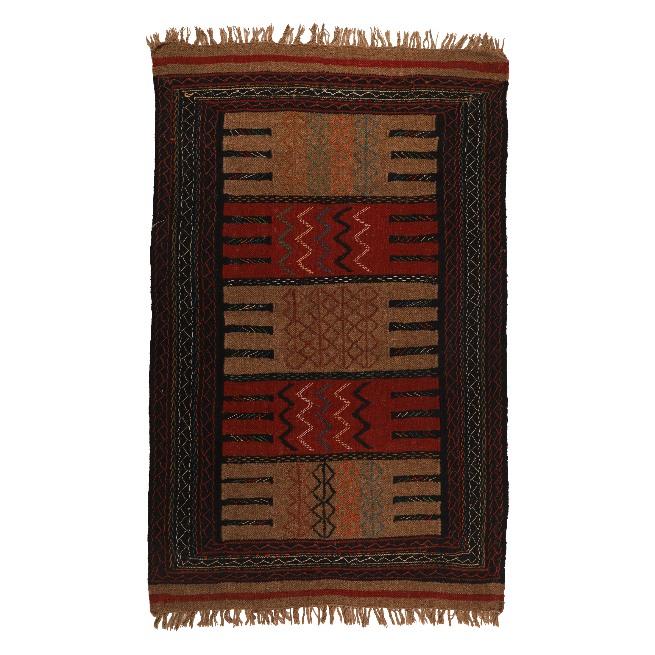 گلیم دستبافت دومتری طرح سفره کردی کد 140521