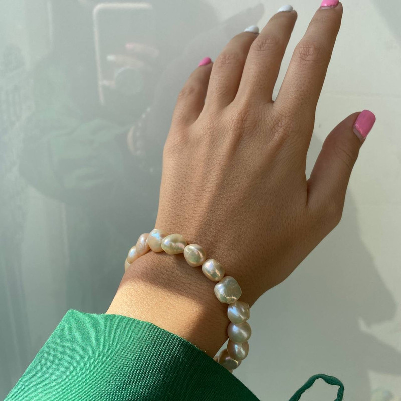 نیم ست نقره زنانه مدل مروارید طبیعی کد MO0024K