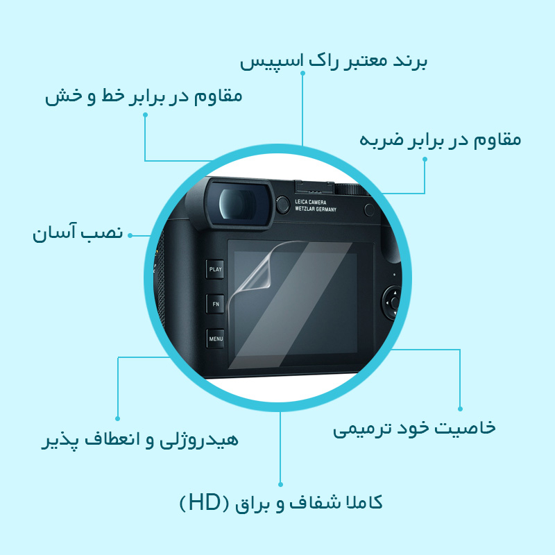 محافظ صفحه نمایش دوربین شفاف راک اسپیس مدل HyGEL مناسب برای دوربین عکاسی پاناسونیک Lumix G100