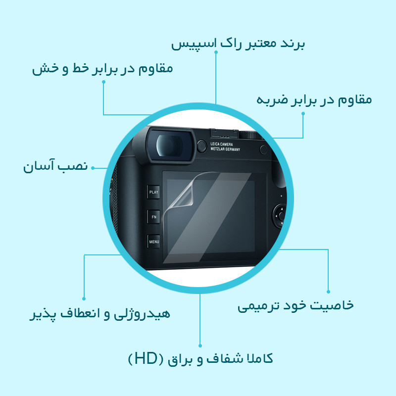 محافظ صفحه نمایش دوربین شفاف راک اسپیس مدل HyGEL مناسب برای دوربین عکاسی پاناسونیک Lumix S1