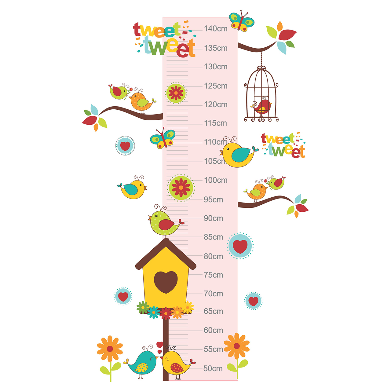 متر اندازه گیری کودک طرح پرنده های خوشحال کد 01