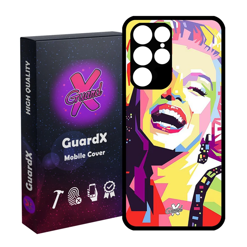 کاور گارد ایکس طرح Marilyn Monroe مدل Glass10273 مناسب برای گوشی موبایل سامسونگ Galaxy S22 Ultra