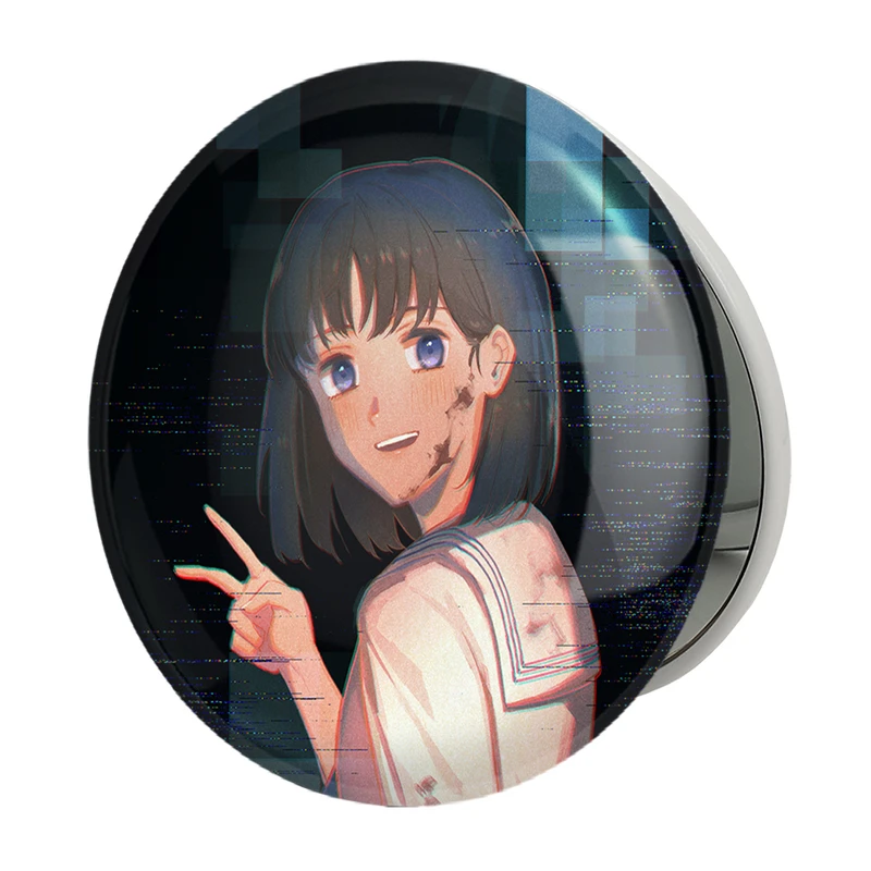 آینه جیبی خندالو طرح میو انیمه سامرتایم رندرینگ مدل تاشو کد 24228 