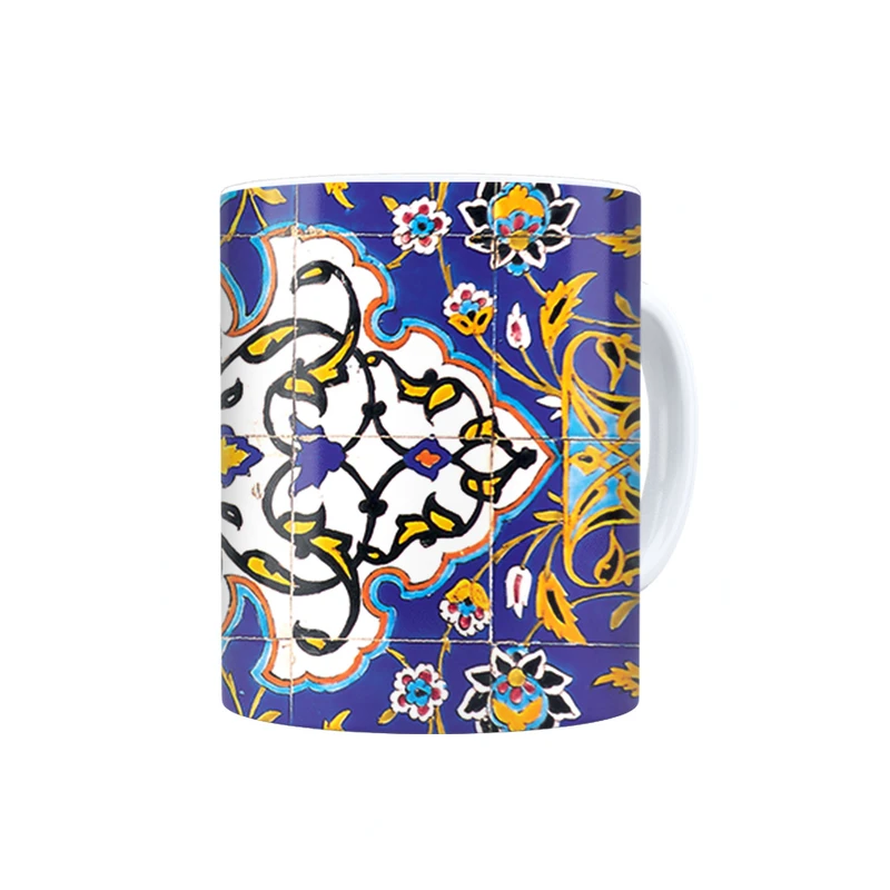 ماگ ترمه طراحان ایده مدل کاشی اسلیمی کد cfp1377