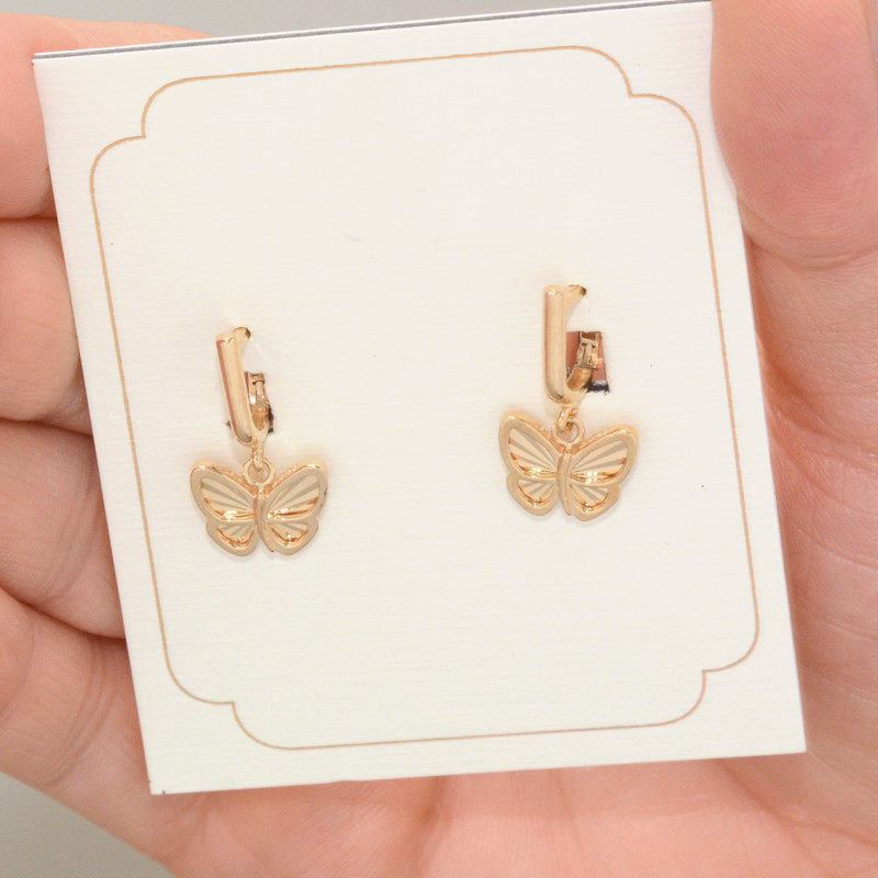 گوشواره کلیپسی طلا 18 عیار زنانه طلای مستجابی مدل پروانه جلوا 663 کد 40496 - 2