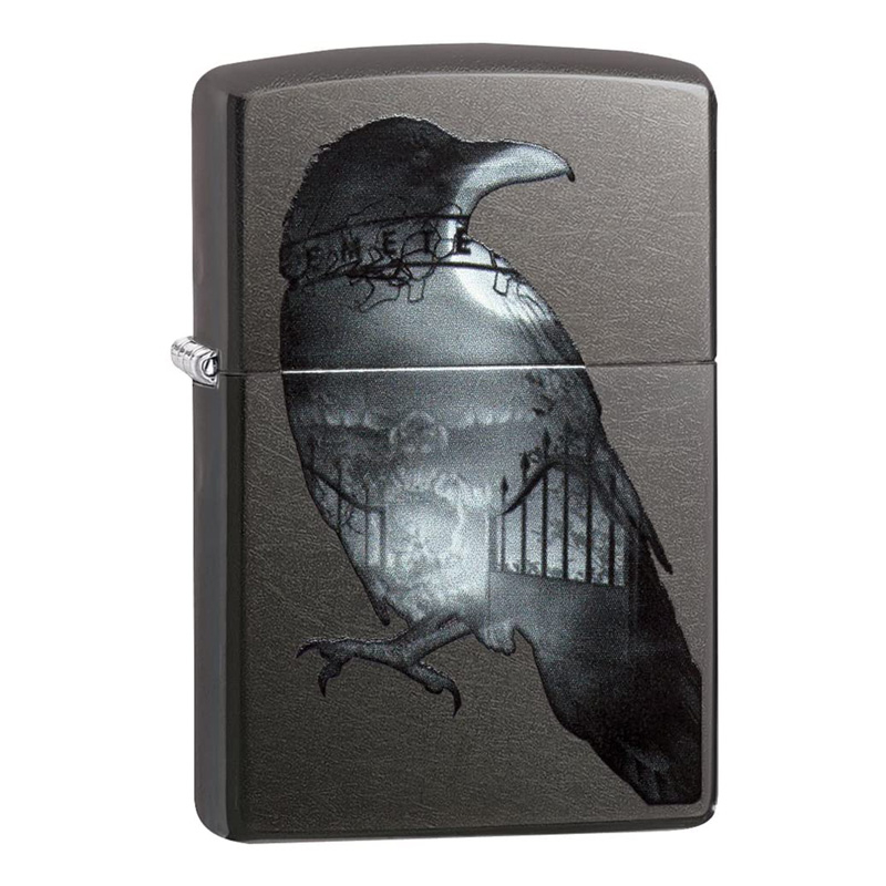 فندک زیپو مدل Adult-Unisex Double Exposed Raven Gray Dusk کد 29407
