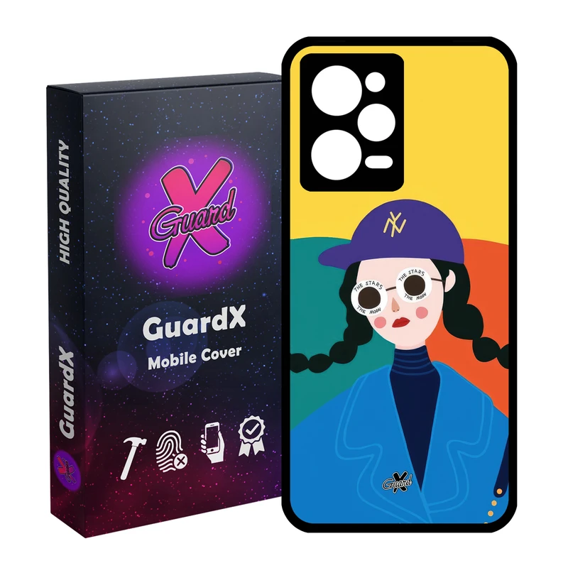 کاور گارد ایکس طرح Girl مدل Glass10629 مناسب برای گوشی موبایل شیائومی Redmi Note 12 Pro 5G/Poco X5 Pro 5G/Note 12 Pro Pro speed