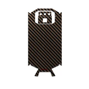 MAHOOT Glossy-Brown-Fiber Cover Sticker for Doogee S70