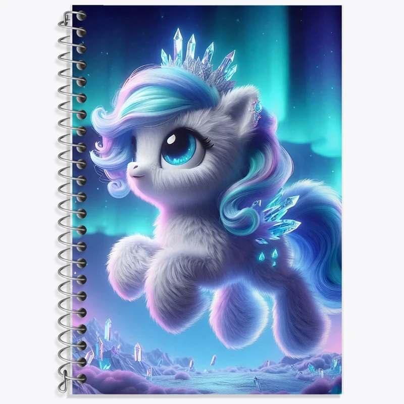 دفتر زبان 50 برگ خندالو مدل دو خط طرح اسب پونی کد F6077