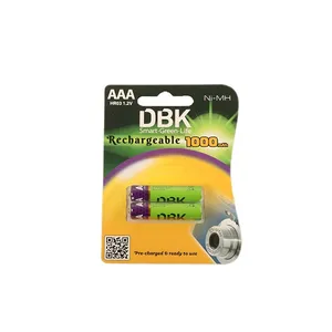 باتری نیم قلمی قابل شارژ دی بی کی مدل 1000mAh بسته دو عدد