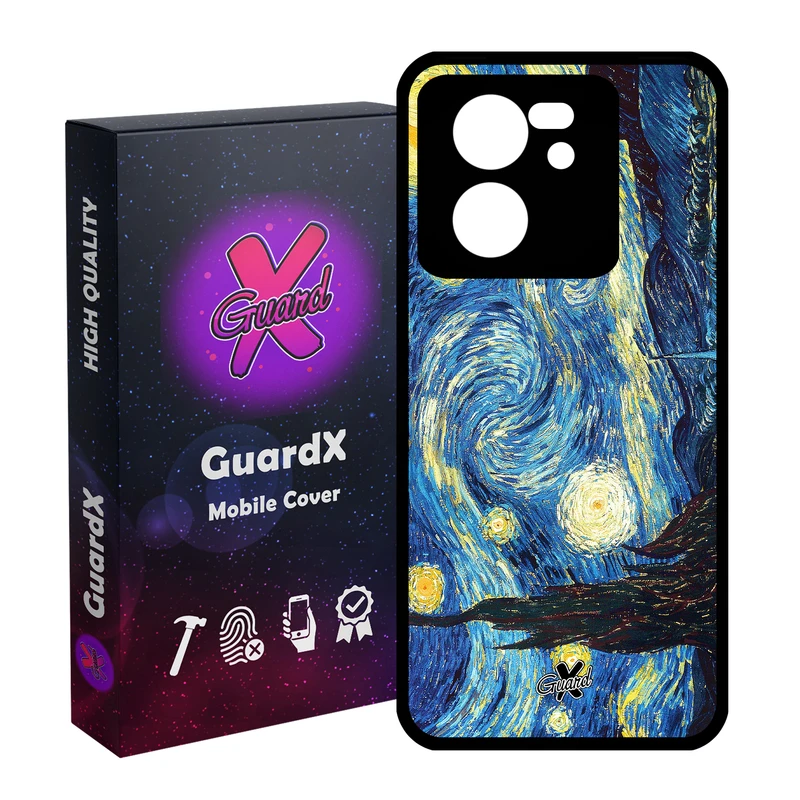 کاور گارد ایکس طرح Starry Night مدل Glass10110 مناسب برای گوشی موبایل شیائومی 13T/13T Pro/Redmi K60 Ultra