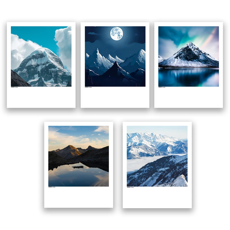 آویز تزیینی عرش مدل فانتزی منظره طبیعت کد Asa1057 مجموعه پنج عددی