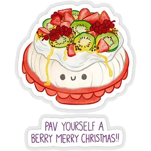 استیکر لپ تاپ طرح pav yourself a berry merry christmas کد ST1395