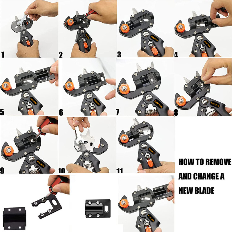 قیچی پیوند فانتک مدل GFT مجموعه 9 عددی