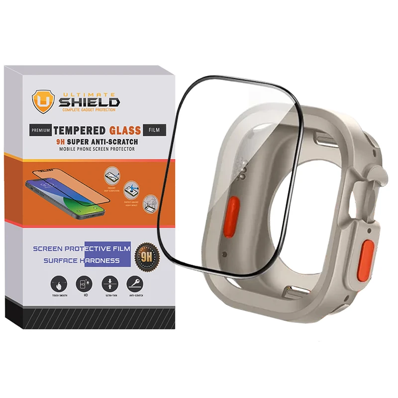 کاور آلتیمیت شیلد مدل SIC Armor UL مناسب برای اپل واچ Series 7 Aluminum 45mm / Series 8 Aluminum 45mm / Series 9 Aluminum 45mm به همراه محافظ صفحه نمایش