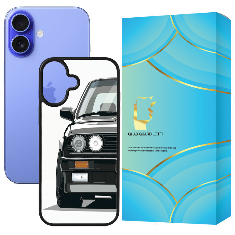 کاور قاب گارد لطفی طرح ماشین مدل GCHP16 مناسب برای گوشی موبایل اپل iPhone 16 