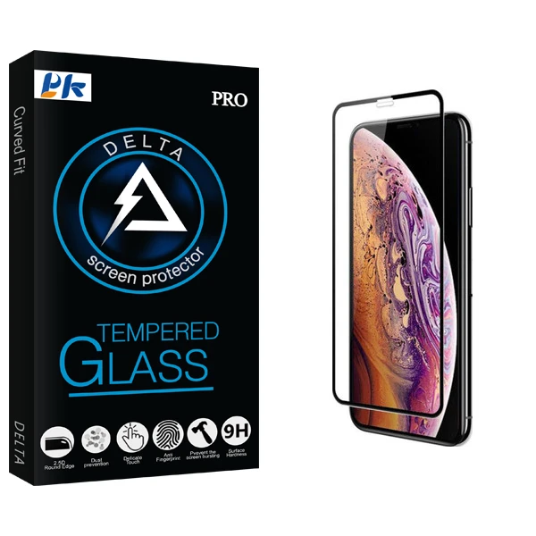 محافظ صفحه نمایش پی کی مدل Delta Glass مناسب برای گوشی موبایل اپل iPhone Xs/X