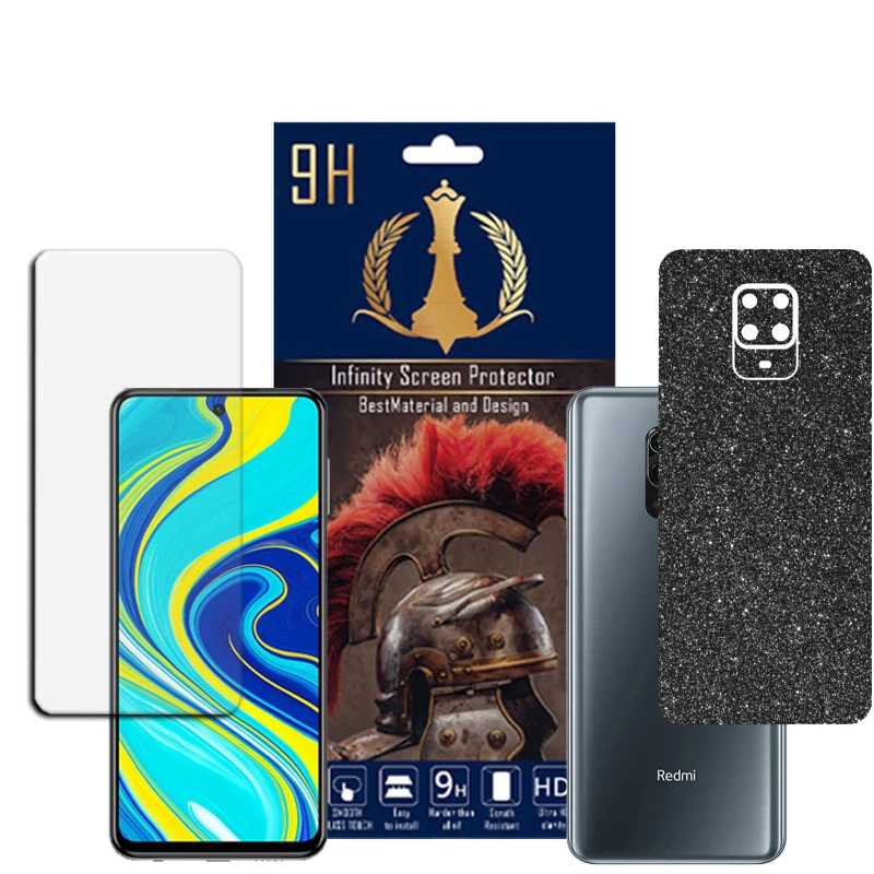  برچسب پوششی اینفینیتی مدل PRO MAX مناسب برای گوشی موبایل شیائومی REDMI NOTE 9S / REDMI NOTE 9 PRO به همراه محافظ صفحه نمایش