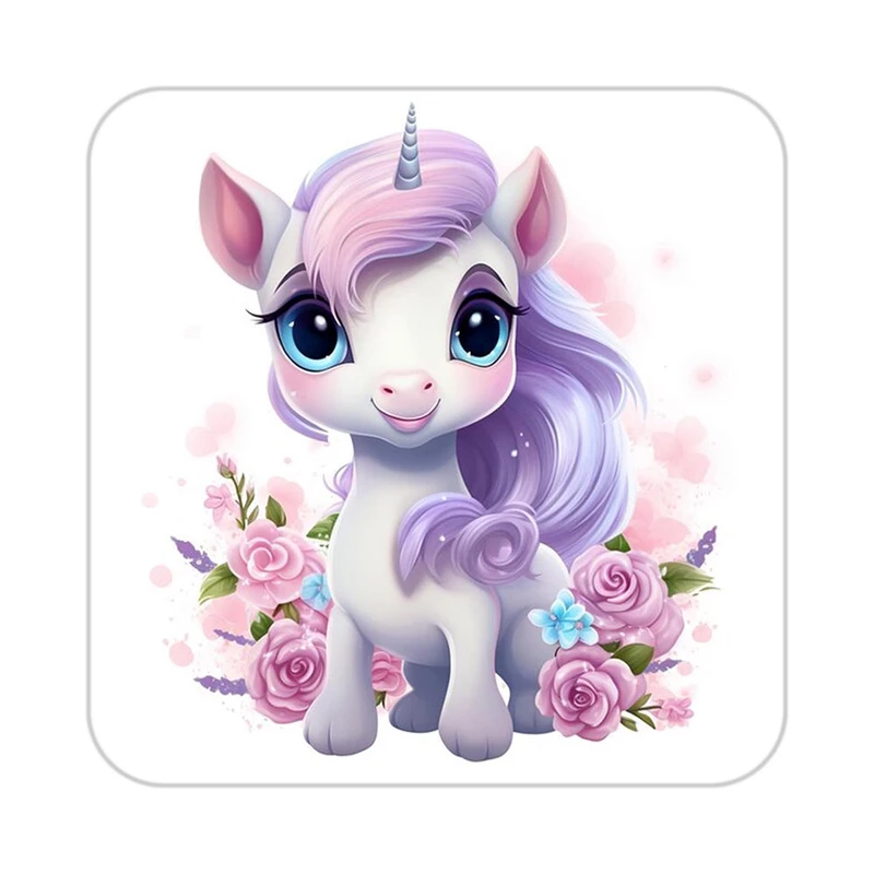 زیر لیوانی کاکتی طرح اسب تک شاخ و یونیکورن مدل mp32157