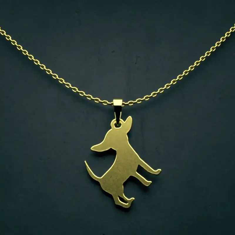 گردنبند طلا 18 عیار زنانه مدوپد مدل سگ کد J3-1-1253