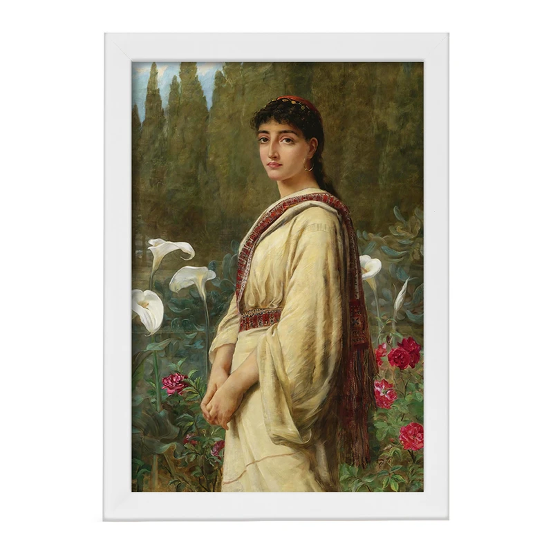 تابلو خندالو مدل نقاشی یک زنبق شرقی  اثر ادوین لانگ کد F12436