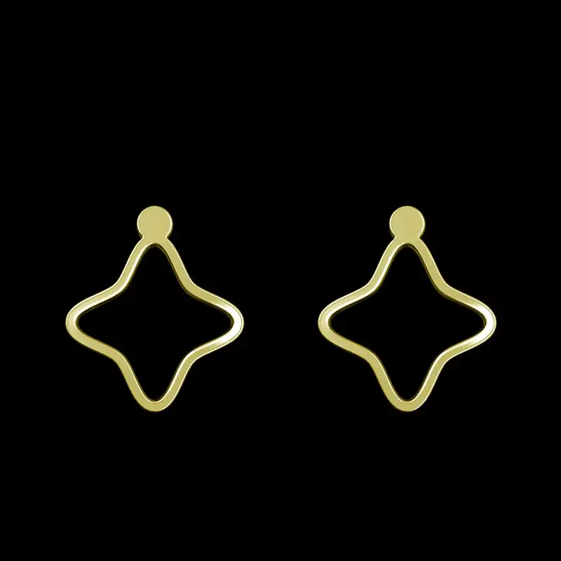 گوشواره طلا 18 عیار زنانه مدوپد مدل ستاره کد GA1-15476