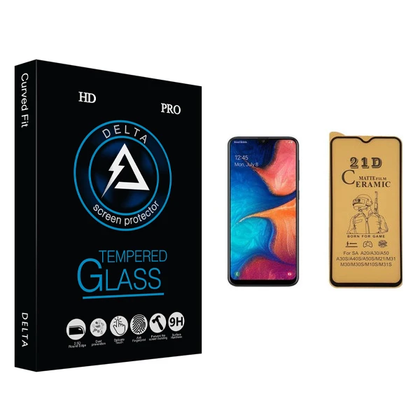 محافظ صفحه نمایش سرامیکی دلتا مدل Fit مناسب برای گوشی موبایل سامسونگ Galaxy A20