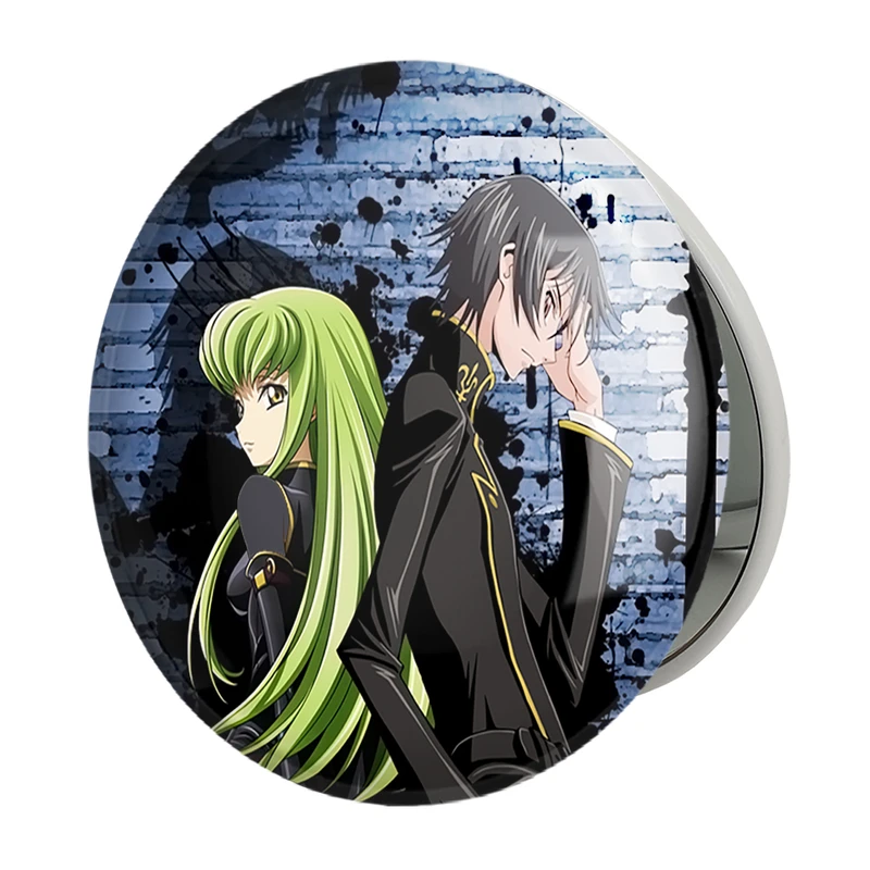 آینه جیبی خندالو طرح لولوش و سی سی انیمه کد گیاس Code Geass مدل تاشو کد 13056 