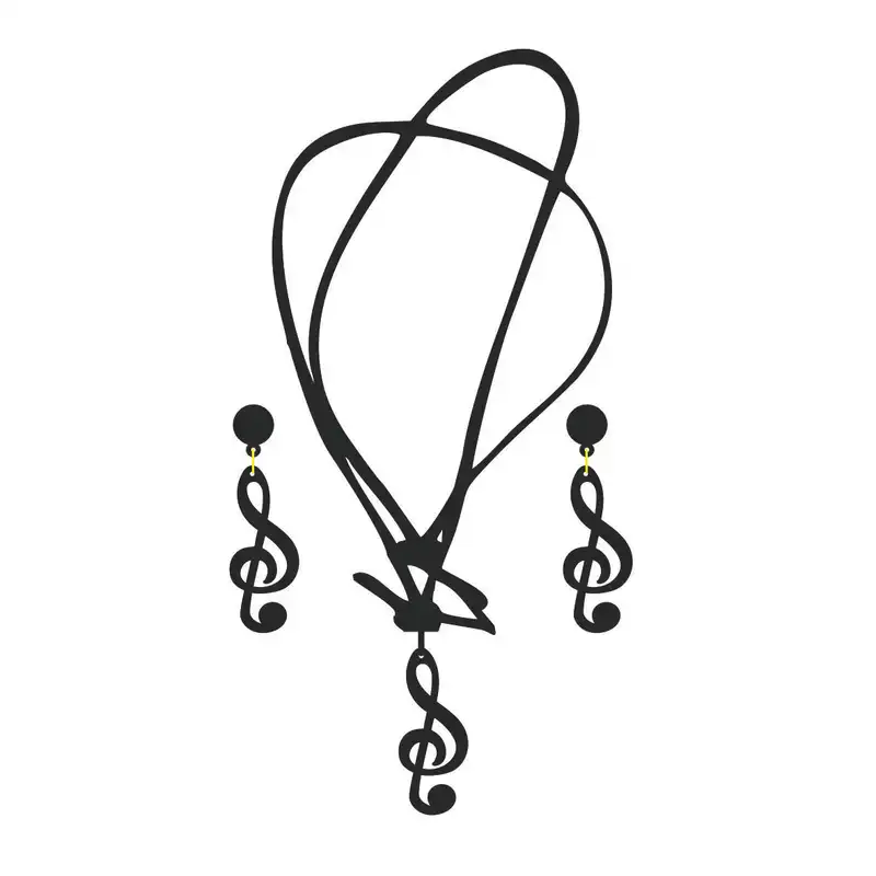 نیم ست دخترانه مدل نت موسیقی