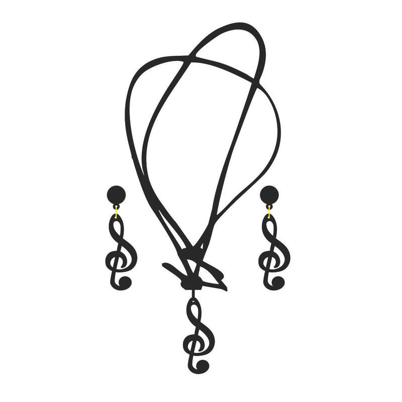 نیم ست دخترانه مدل نت موسیقی