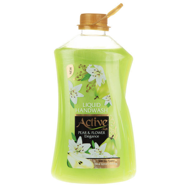 مایع دستشویی اکتیو مدل pear and flower  مقدار 2500 گرم مجموعه 6 عددی