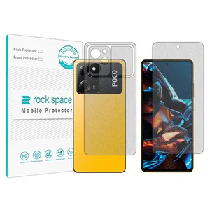 Matte Rockspace HyMTT screen protector suitable for the Xiaomi Poco X5 Pro mobile phone along with the back of the phone