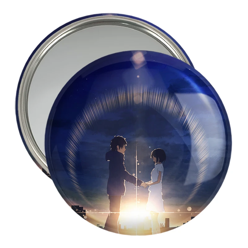 آینه جیبی خندالو مدل تاکی تاچیبانا و میتسویا میامیزو انیمه یورنیم Your Name  کد 16297