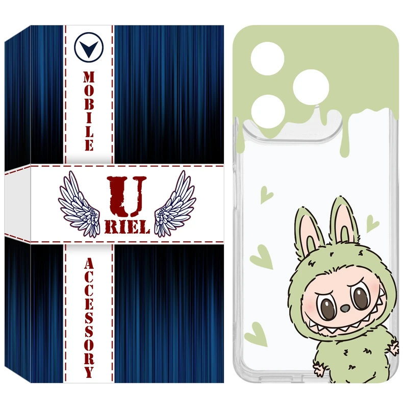 کاور یوریل مدل Clear کد 132 طرح لبوبو مناسب برای گوشی موبایل شیائومی Redmi 13 / 13x / Poco M6 4G
