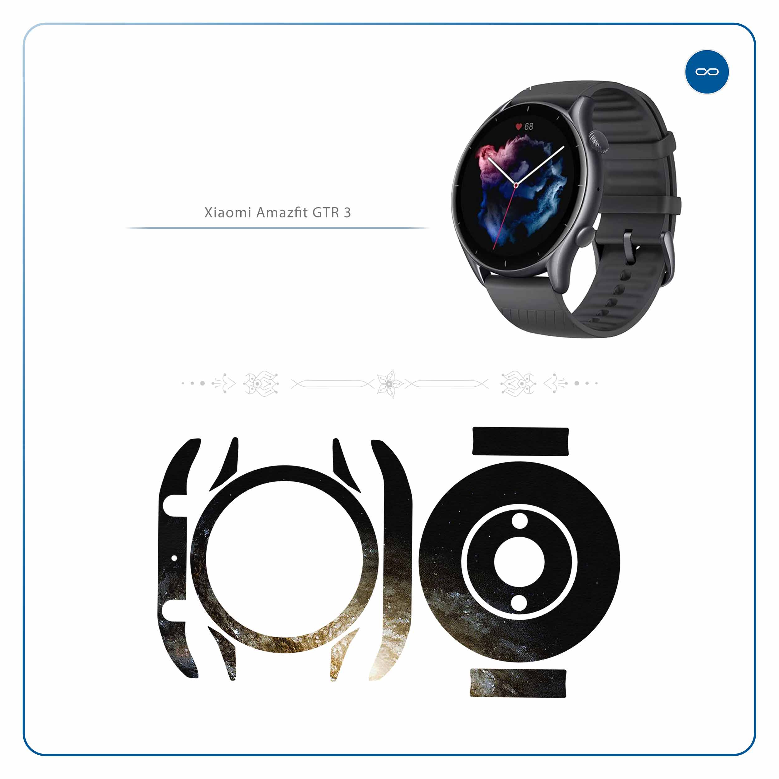 برچسب ماهوت طرح Universe-by-NASA-1 مناسب برای ساعت هوشمند آمازفیت GTR 3