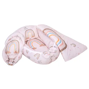 سرویس خواب نی نی بان مدل لبه دار رنگین کمان مجموعه 4 عددی