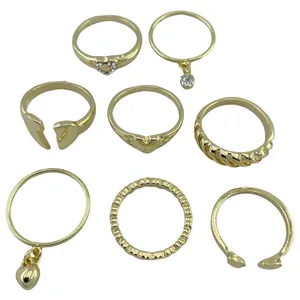 انگشتر زنانه مدل R4022 مجموعه 8 عددی