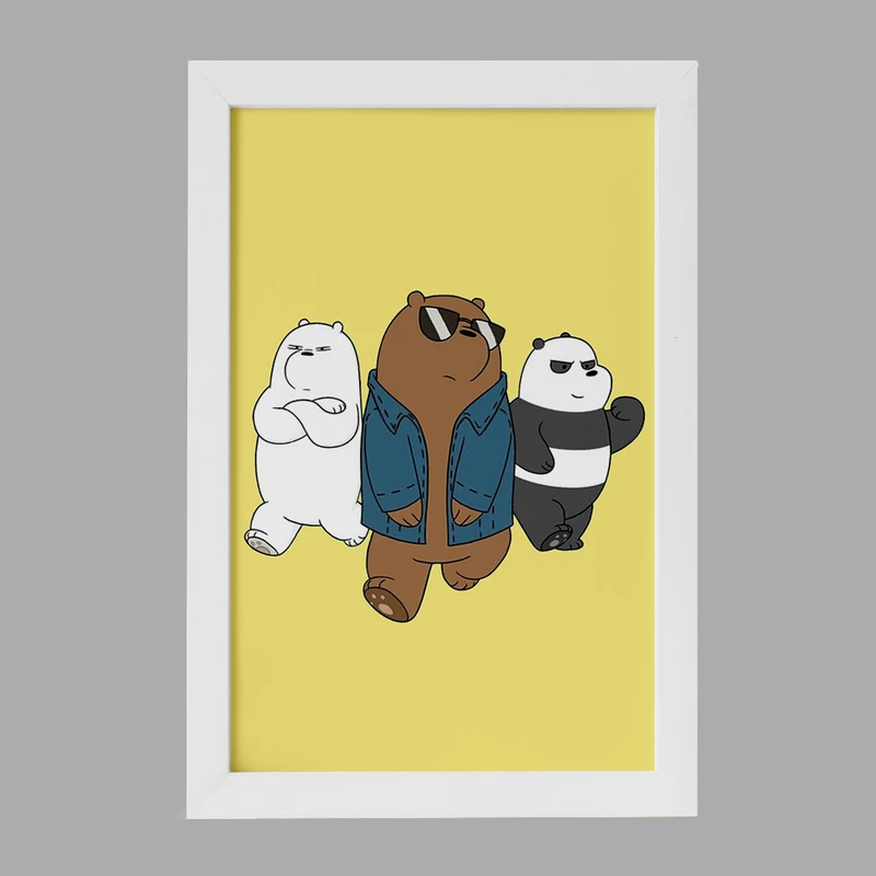 تابلو خندالو مدل انیمیشن سه خرس کله پوک کد 27647