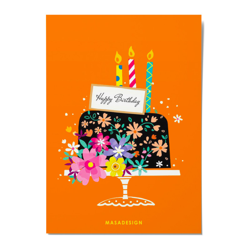کارت پستال ماسا دیزاین مدل POSTHB طرح تبریک تولد مبارک